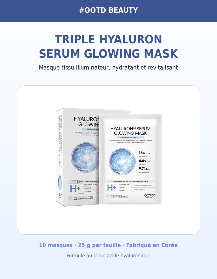 Hyaluron Serum Glowing Mask 10pcs