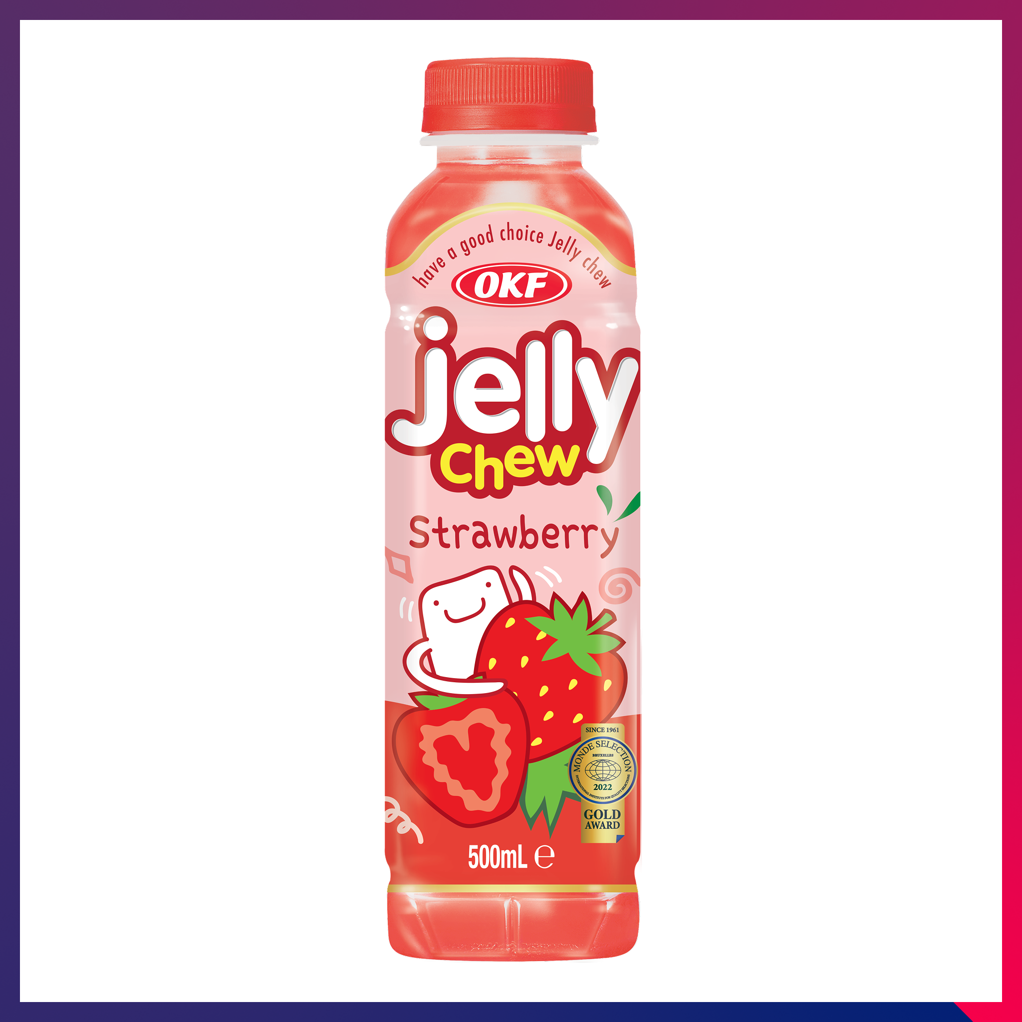 Jelly Chew Strawberry 500ML*20