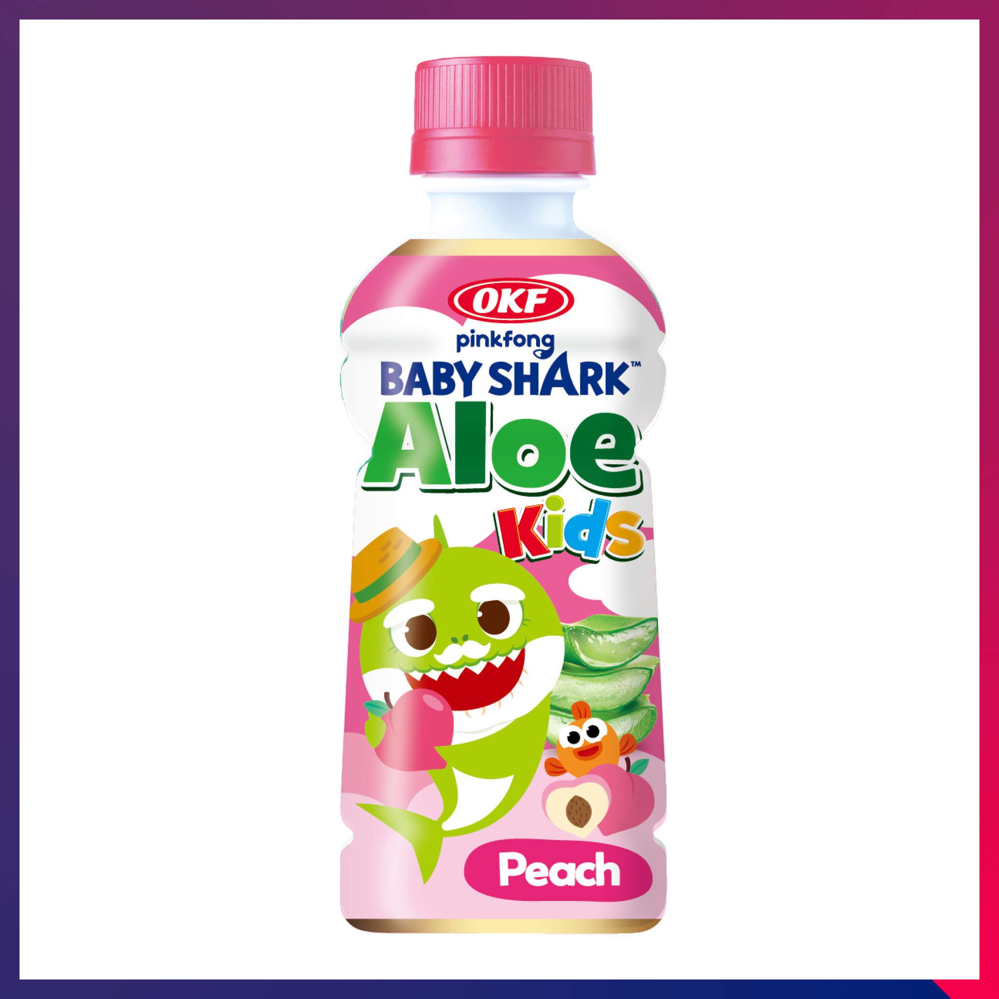 Babyshark Aloe Kids Peach 240ML*24