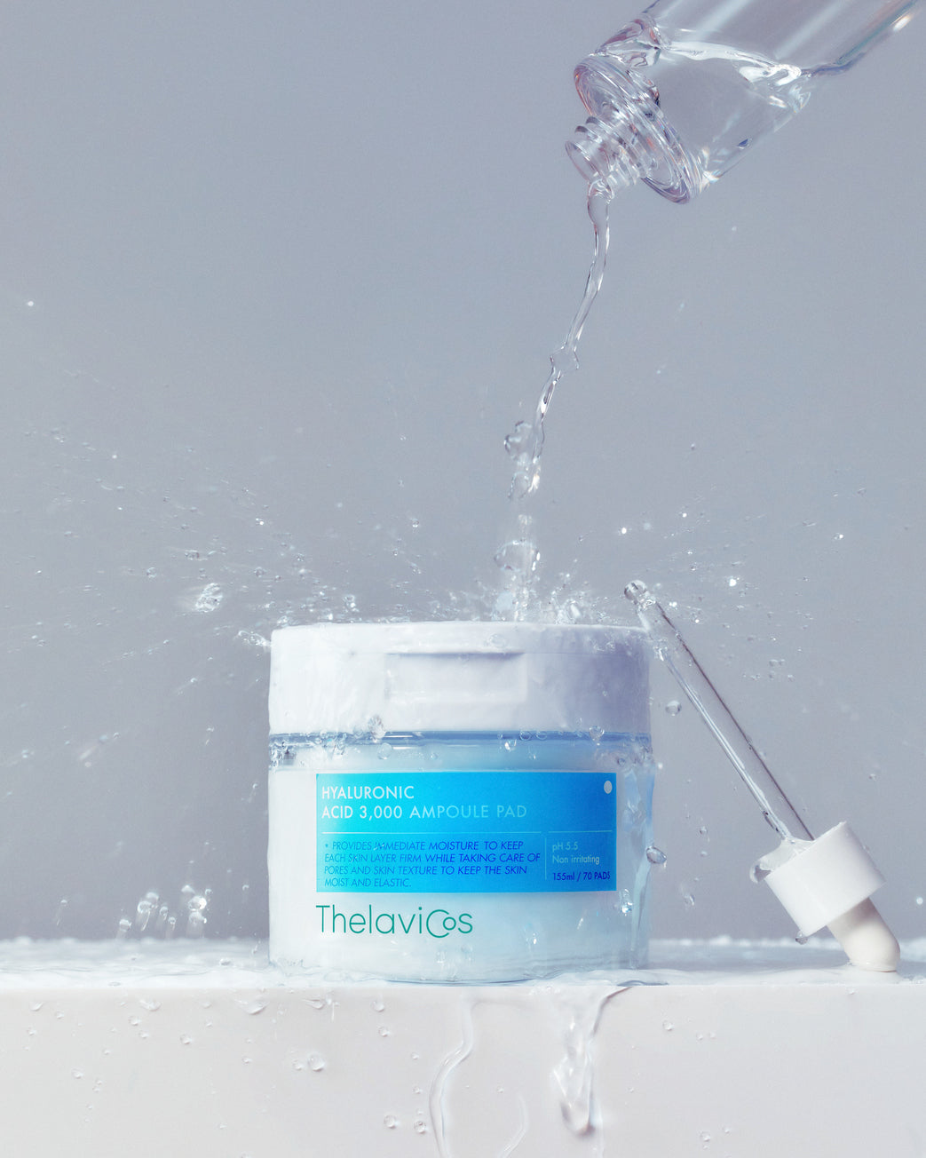 Thelavicos Hyaluronic Acid 3,000 Ampoule Pad 70pcs