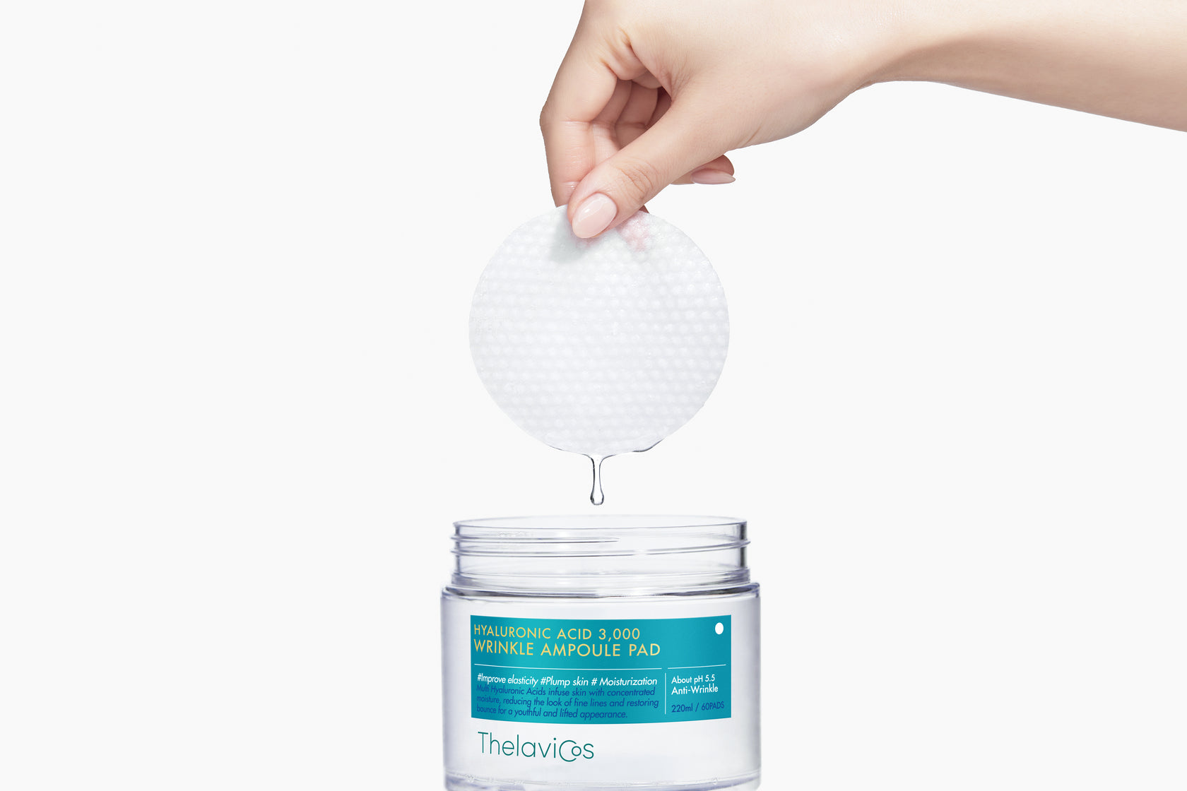 Thelavicos Hyaluronic Acid 3,000 Wrinkle Ampoule Pad 60pcs