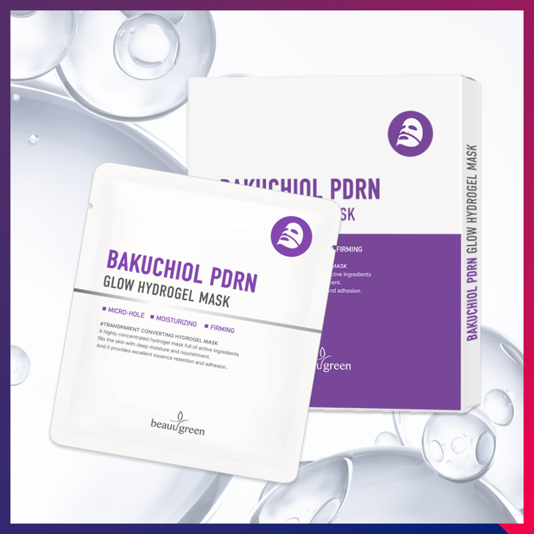 Bacuchiol PDRN Glow Hydrogel Mask